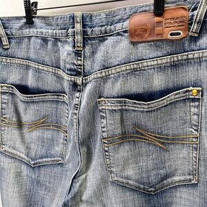 Phat Farm Y2K 90s Baggy Skater Jeans Mens 36/33 Loose Fit Wide Leg HipHop 2086